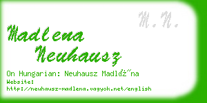 madlena neuhausz business card